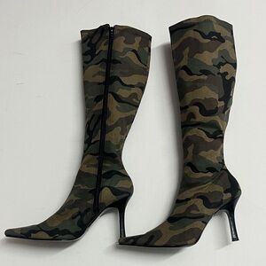 Something Else Skechers Women's Camouflage Knee-High Stiletto Boots